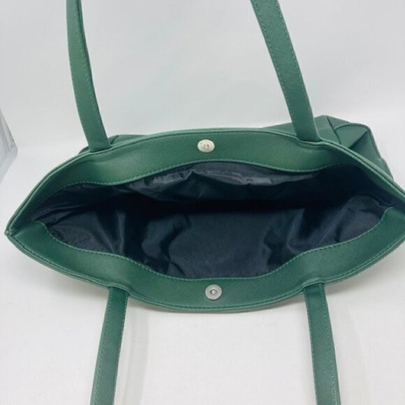 Vegan Leather Green Tote - Picture 3 of 4